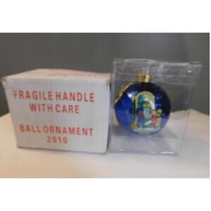 Campbell's Soup Kids Collector 2010 3" Blue Glass Ball Christmas Ornament